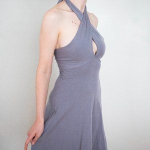 Grey halterneck convertible American Apparel dress